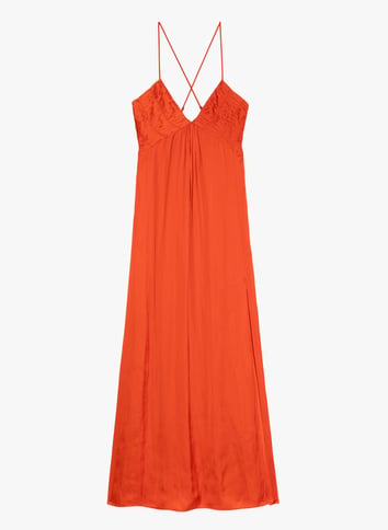 Robe longue col V à bretelles ZADIG&VOLTAIRE Orange